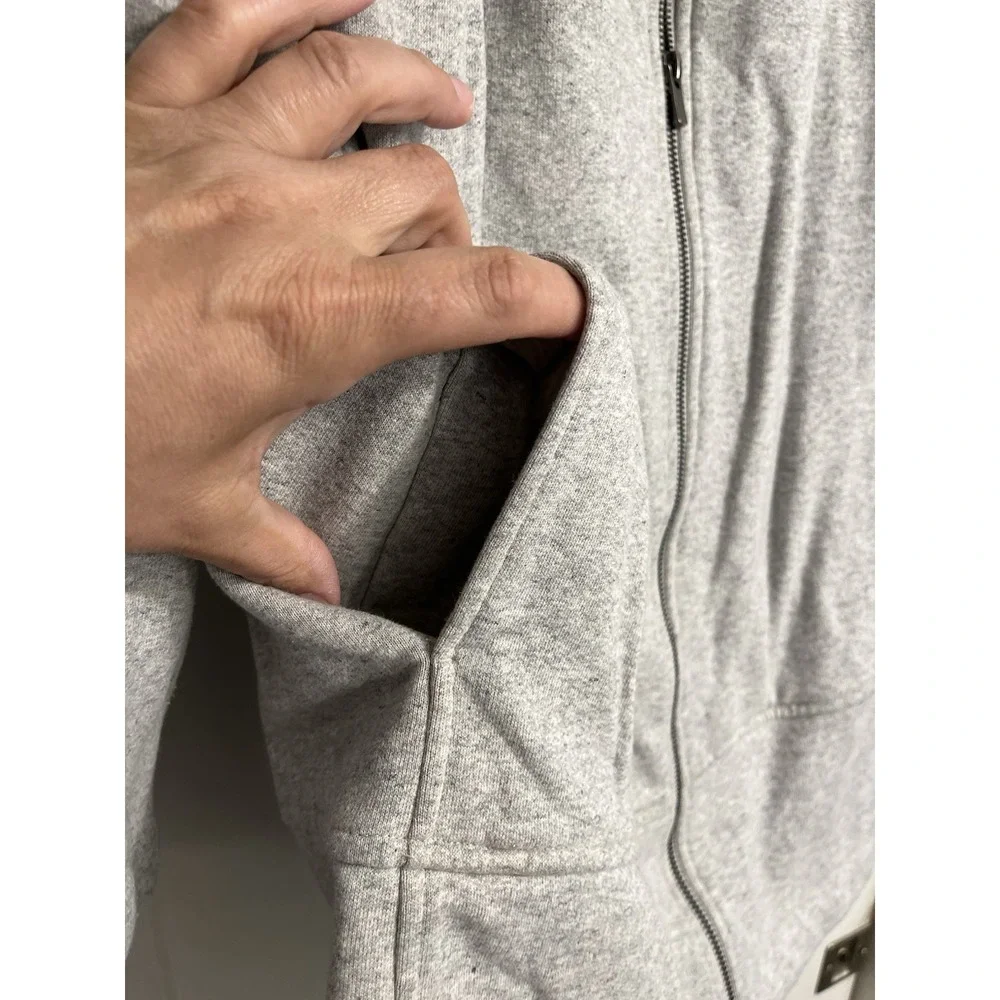 Eileen Fisher The Fisher Project Full Zip‎ Sweatshirt Bomber Jacket Gray Sz Sm